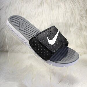 NOS Nike FLEX MOTION SLIDES Men's Size 10 SOLARSOFT BLACK Sandals  642446 010
